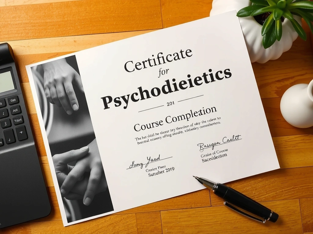 Certyfikat ukończenia kursu psychodietetyki